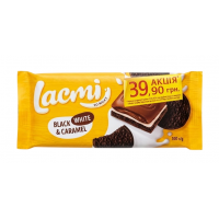 Шоколад молочний Roshen Lacmi з карамеллю та печивом з какао, 100 г