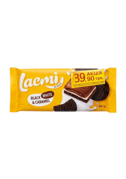 Шоколад молочный Roshen Lacmi с карамелью и печеньем с какао, 100 г