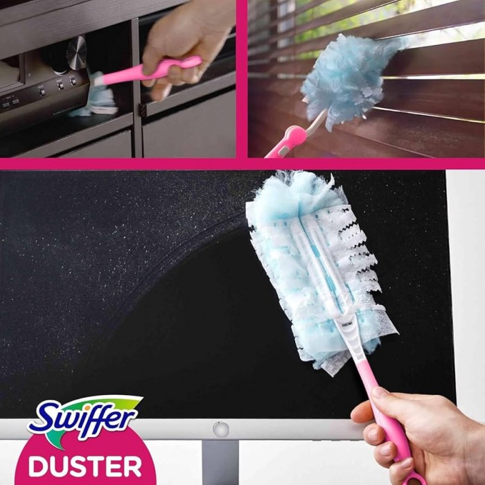 Щетка-магнит для сбора пыли Swiffer Staubmagnet Pink Limited edition с 3 сменными насадками - 