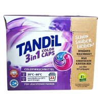 Капсулы для стирки TANDIL 3-в-1 для стирки цветных вещей, 22 шт