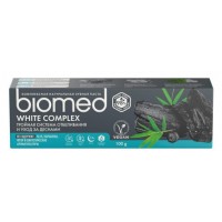 Зубная паста Biomed Charcoal антибактериальная отбеливающая с углем, 100 г