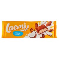 Шоколад молочний Roshen Lacmi Cool-nut coconut мигдаль-кокос з крем-шариками, 280 г 