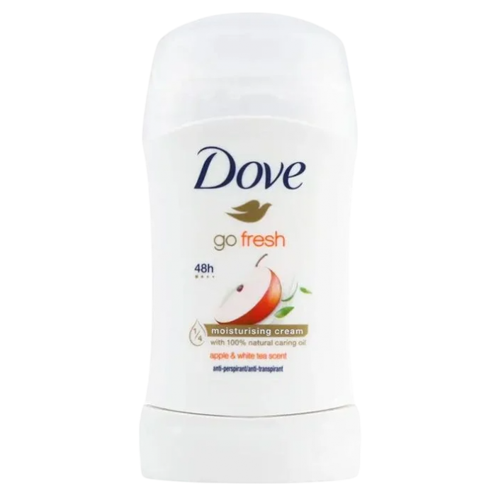 Антиперспірант-стік жіночий Dove Go Fresh Яблуко і білий чай, 40 мл - 