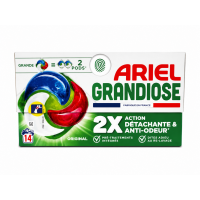 Капсулы для стирки Ariel Original GRANDIOSE для белых и цветных тканей, 14 шт