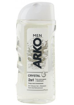 Гель для душу та шампунь Arko Men 2 in 1 Crystal, 260 мл