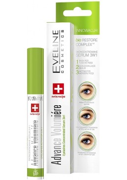 Активна сироватка для вій Eveline Cosmetics Advance Volumiere 3 в 1, 10 мл