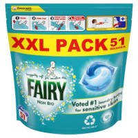 Капсулы для стирки детского белья Fairy Non-Bio для всех типов тканей, 51 шт