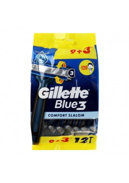 Бритва без змінних картриджів Gillette Blue 3 Comfort Slalom, 12 шт