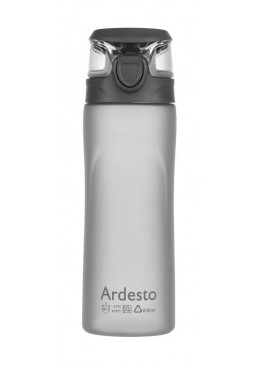 Пляшка для води Ardesto AR2205PGY пластикова, 600 мл (сіра)