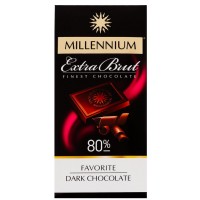 Шоколад черный Millennium Favorite Extra Brut 80%, 100 г 