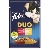 Вологий корм для котів Felix Fantastic з яловичиною в желе, 85 г