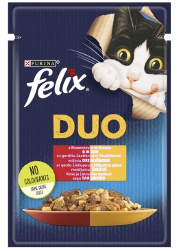 Влажный корм для кошек Felix Fantastic с говядиной в желе, 85 г