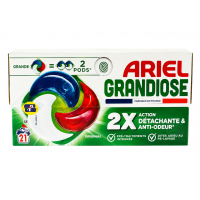 Капсулы для стирки Ariel Original GRANDIOSE для белых и цветных тканей, 21 шт