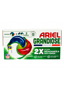 Капсули для прання Ariel Original GRANDIOSE для білих і кольорових тканин, 21 шт