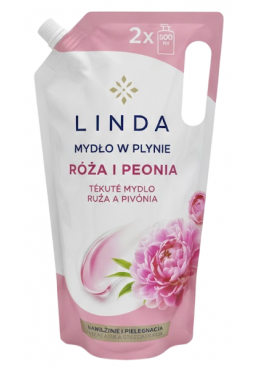 Жидкое крем-мыло Linda Роза и пион, 1 л (запаска)