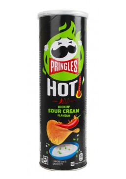 Чипсы Pringles Hot картофельные со вкусом сметаны и лука, 160 г