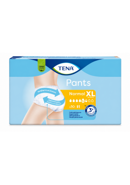 Урологические трусы-подгузники для взрослых Tena Pants Normal, размер XL (120–160 см), 5.5 капель, 30 шт