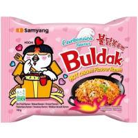 Лапша швидкого приготування Samyang гостра з куркою в соусі карбонара, 130 г