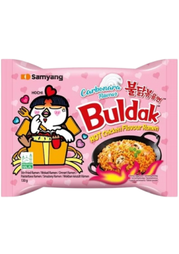 Лапша быстрого приготовления Samyang острая с курицей в соусе карбонара, 130 г