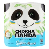Туалетная бумага Снежная Панда Super Absorb двохслойная, 4 шт