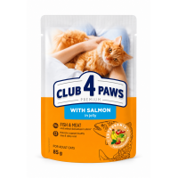 Вологий корм Club 4 Paws для дорослих котів з лососем в желе, 85 г