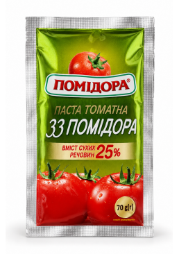 Томатна паста Помідора «33 Помідори» 25%, 70 г 