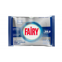 Антибактеріальні вологі серветки для прибирання Fairy Platinum, 10 шт