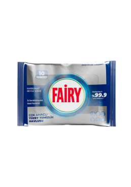 Антибактеріальні вологі серветки для прибирання Fairy Platinum, 10 шт