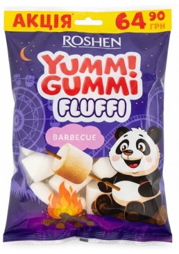 Конфеты маршмеллоу Roshen Yummi Gummi Fluffi Barbecue, 200 г