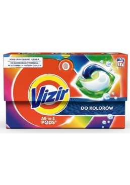 Капсули для прання Vizir All in 1 Pods "Color", 17 шт