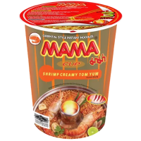 Лапша быстрого приготовления Mama Сливочный Том Ям в стакане, 70 г