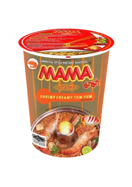 Лапша быстрого приготовления Mama Сливочный Том Ям в стакане, 70 г