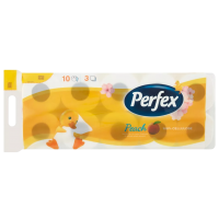 Туалетная бумага Perfex Персик 3 слоя, 10 шт 