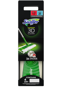 Швабра для прибирання Swiffer 3D Clean + 4 серветки