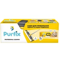 Набор для уборки пола Purfix (влажные салфетки и швабра)