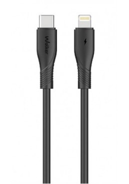 Кабель USB WALKER C585 Type-C to Lightning 27W, 1 м (черный)