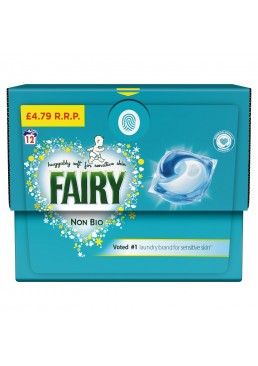 Капсули для прання дитячої білизни Fairy Non-Bio для всіх типів тканин, 12 шт