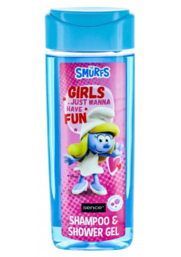 Шампунь і гель для душу дитячий Sence Smurfs Girls, 210 мл 
