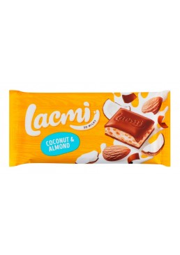 Молочный шоколад Roshen Lacmi Coconut&Almond с миндалем и кокосовым кремом, 84 г