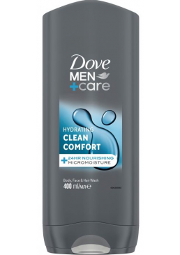 Гель для душу Dove Men+Care Чистота та комфорт, 400 мл