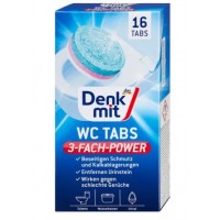 Таблетки для очищення унітазу з трьохфазною дією Denkmit WC, 16 шт