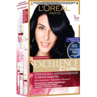 Краска для волос L'Oreal Paris Excellence оттенок 1.00 Черный, 1 шт