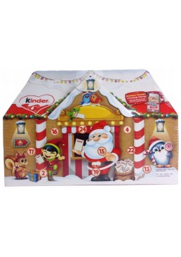 Новорічний адвент-календар будиночок із солодощами Kinder 3D House, 234 г