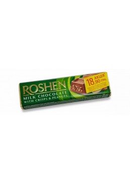 Батончик Roshen молочно-шоколадний з арахісовою начинкою, 38 г