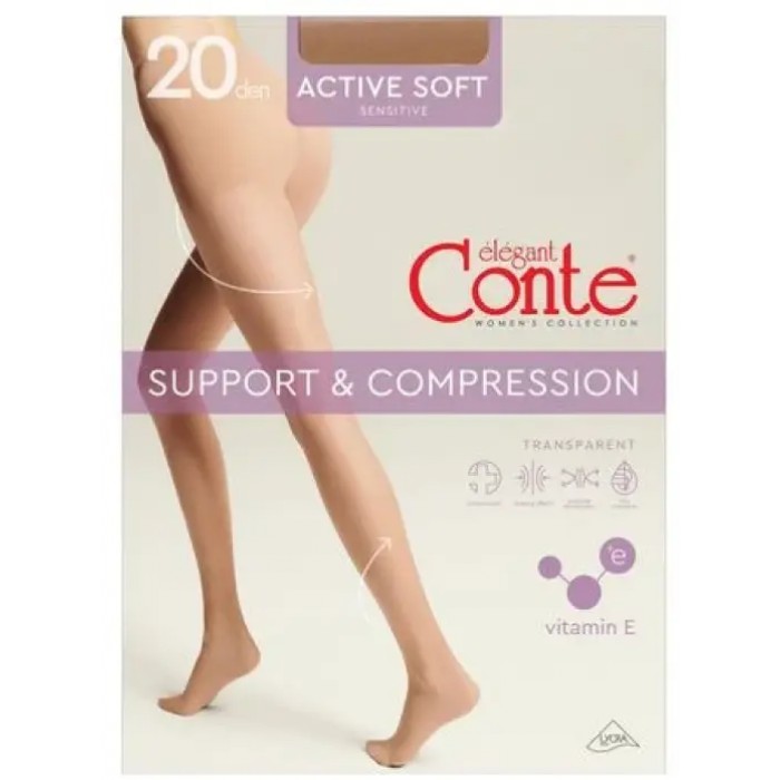 Колготки Conte elegant Active Soft 20 DEN Mocca, 3 размер -видалити - 