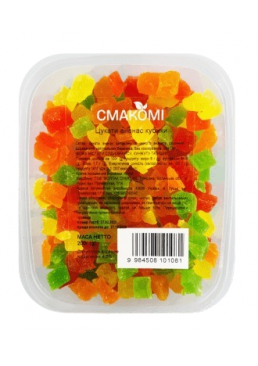 Цукаты из ананаса «Смакоми», 200 г