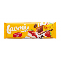 Шоколад Roshen Lacmi молочний зі смаком полуничного чізкейку, 275 г