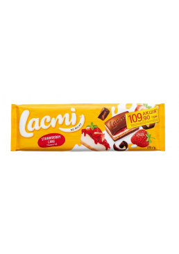 Шоколад Roshen Lacmi молочный со вкусом клубничного чизкейка, 275 г