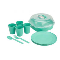 Набор для пикника на 4 человека UCSAN plastik M-3975 (зеленый)