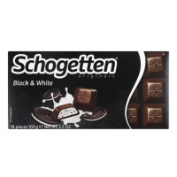 Шоколад Schogetten Black & White молочный с печеньем, 100 г